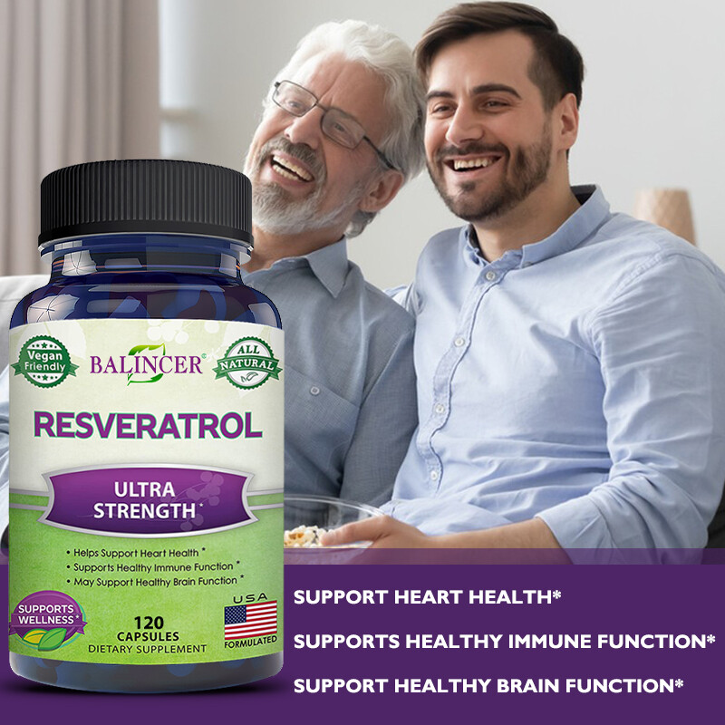 Organic Resveratrol 1000 mg Anti-aging, heart and brain booster