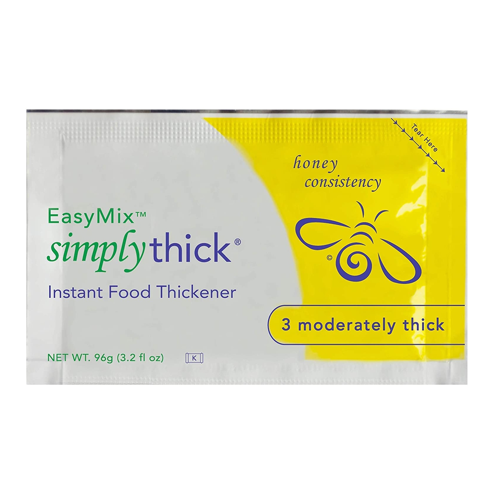 SimplyThick Easy Mix Food & Drink Thickener Unflavored 96 Gram Packet 25 Ct