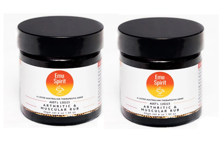 2 x Emu Spirit Arthritis & Muscular Rub 55g Emu Oil Anti-inflammation 110g