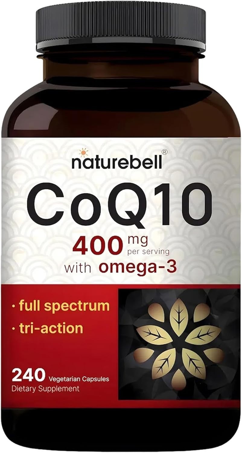 CoQ10 400mg with Omega 3 Fatty Acids, 240 Caps Antioxidant/Heart Support