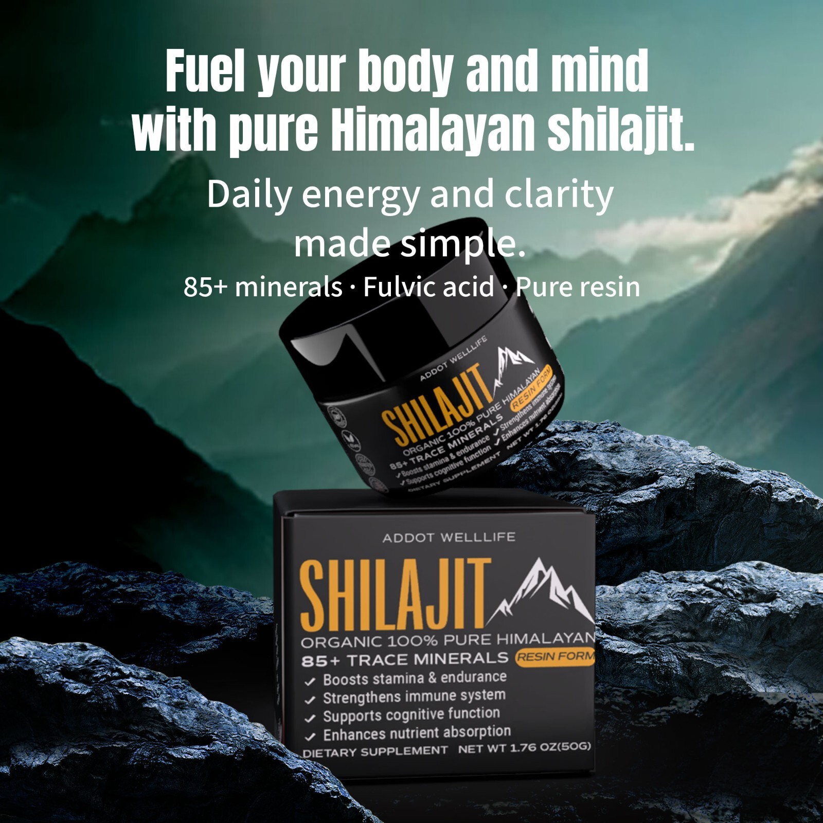 Himalayan Shilajit Paste – Resin Complex 50g – Natural Fulvic Acid Supplement