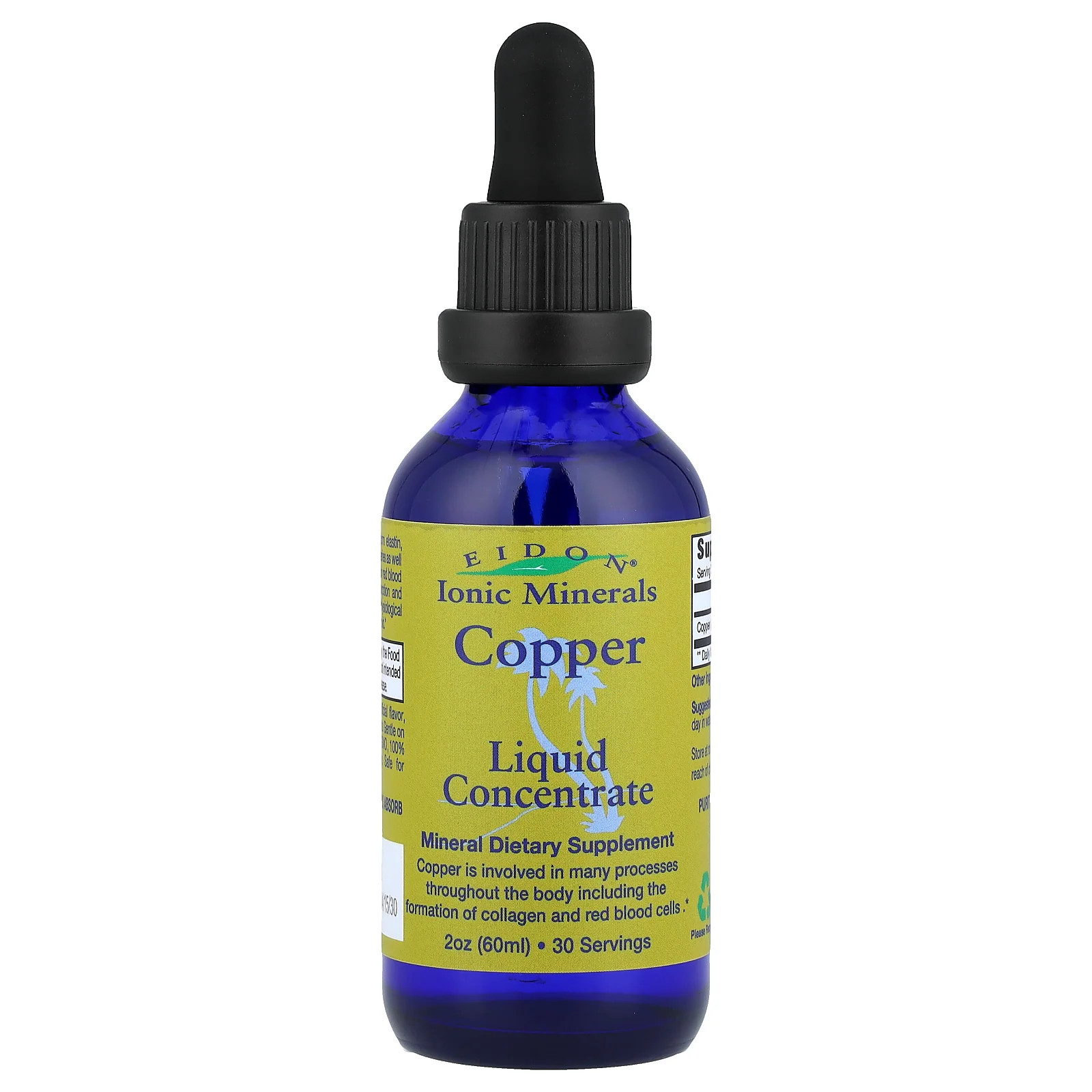 2 X Eidon Ionic Minerals, Copper, Liquid Concentrate, 2 oz (60 ml)