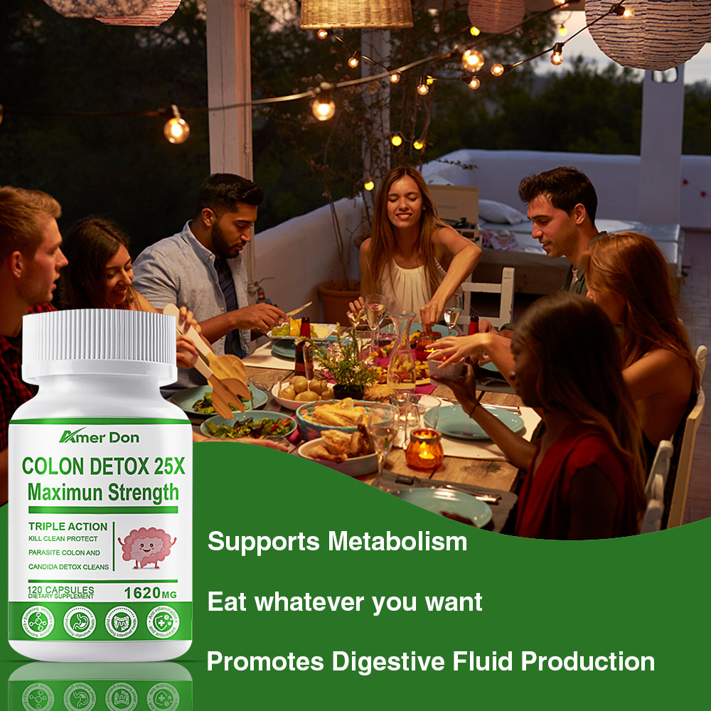 Detox Colon & Body Cleanse Maximum 25x Strength Cleansing Diet 120 Capsules USA
