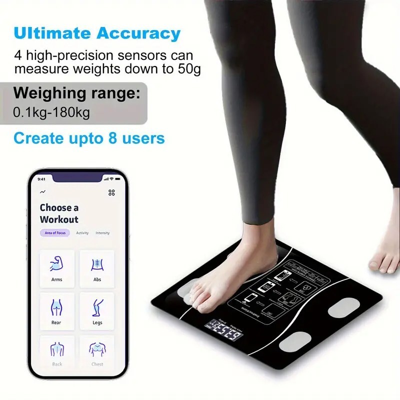 Digital body weight bathroom scale with step-on technology, 400 pounds