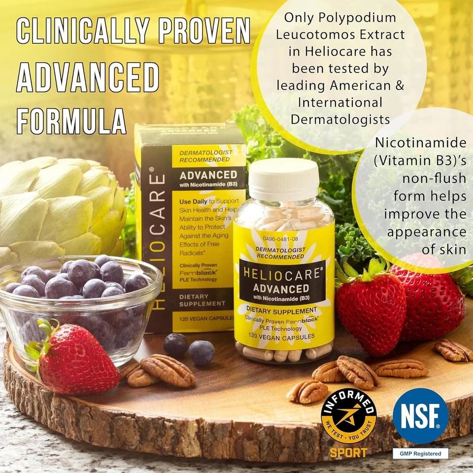 HELIOCARE Advanced Nicotinamide B3 Healthy Skin Vegan Capsules – 120 Count
