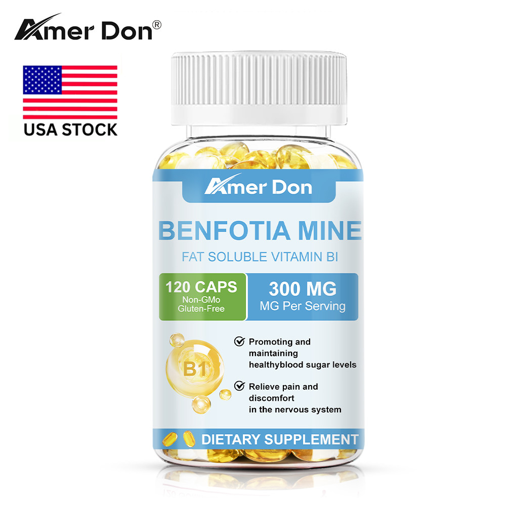 Benfotiamine 120 Capsules 300mg Fat Soluble Thiamine Vit B1 NON-GMO,Gluten Free
