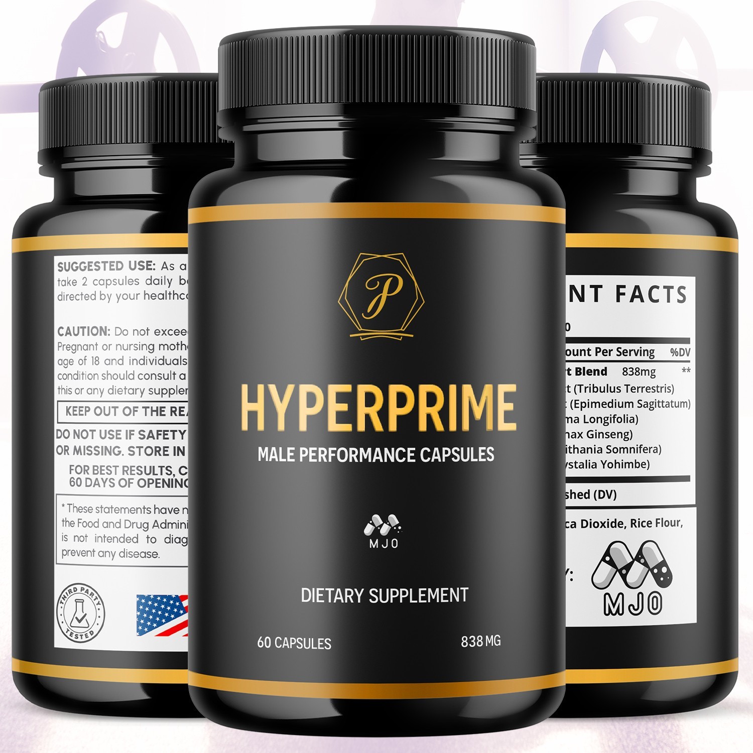 (5 Pack) Hyperprime Advanced Male Health Support vitamin Supplement 300 Capsules
