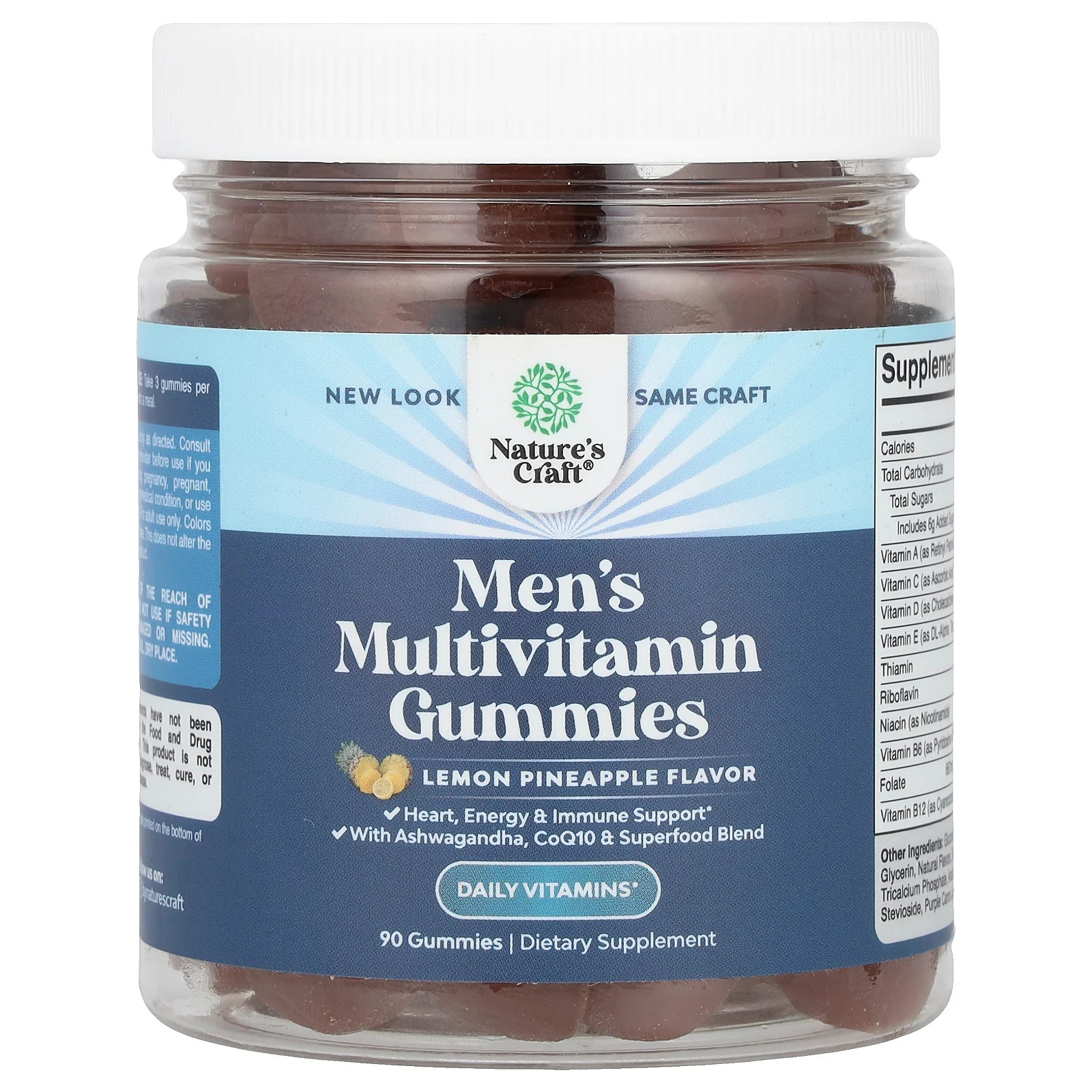 2 X Nature’s Craft, Men’s Multivitamin Gummies, Lemon Pineapple, 90 Gummies