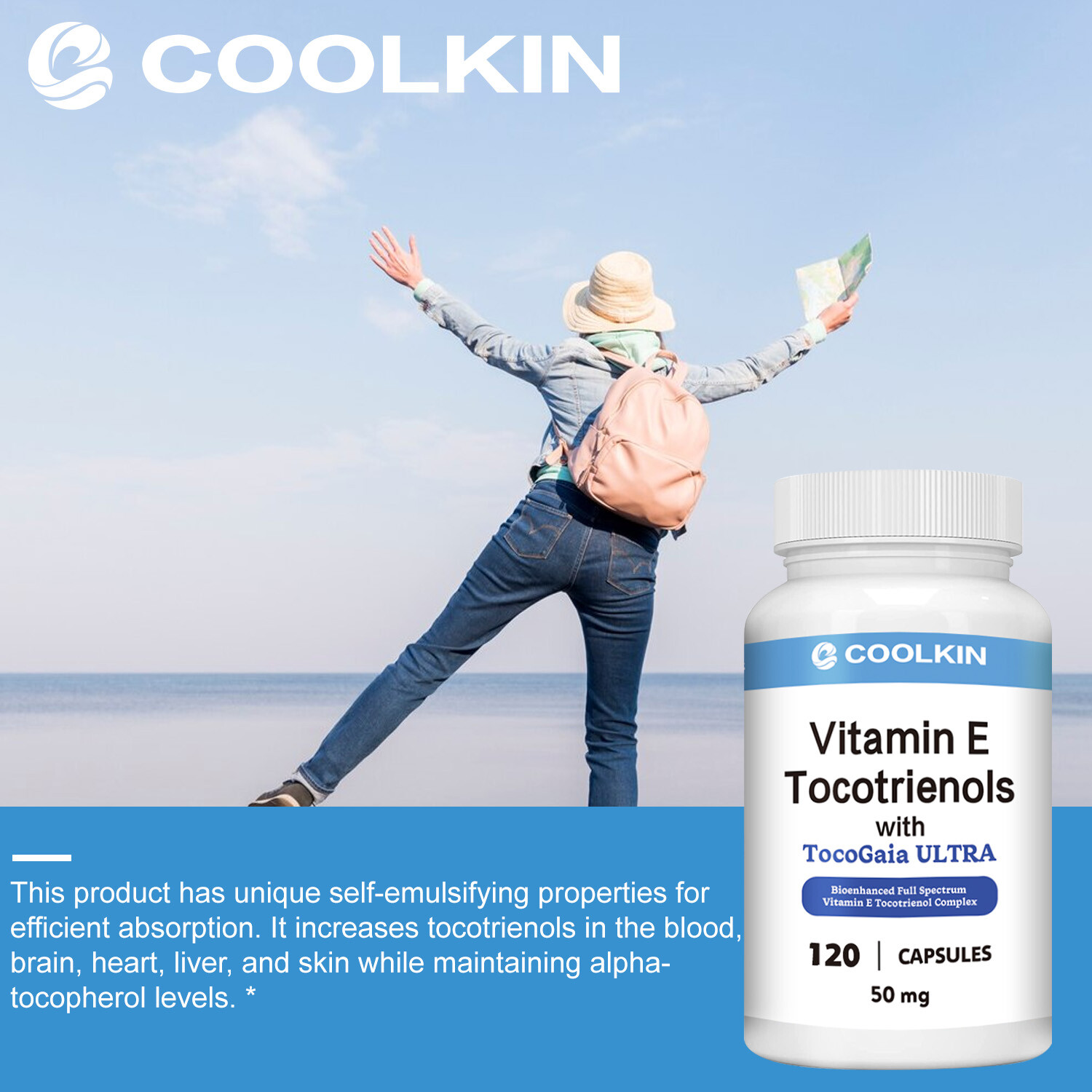 Vitamin E Tocotrienols Capsules-Healthy Cholesterol, Heart,Cardiovascular Health
