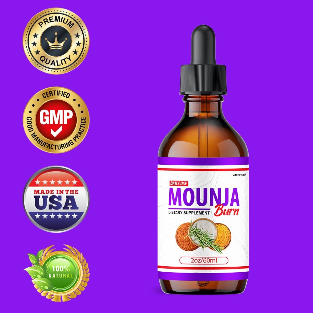 Mounja Burn Drops for Overall Wellness & Energy Supplement 60 ML (3 Pack)