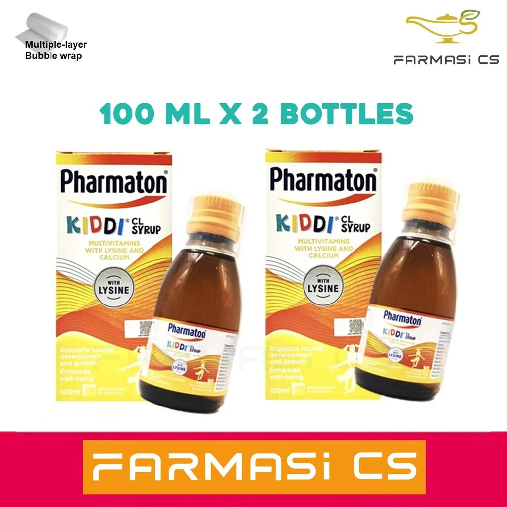Pharmaton Kiddi CL Syrup Multivitamin with Lysine & Calcium 100ml x 2
