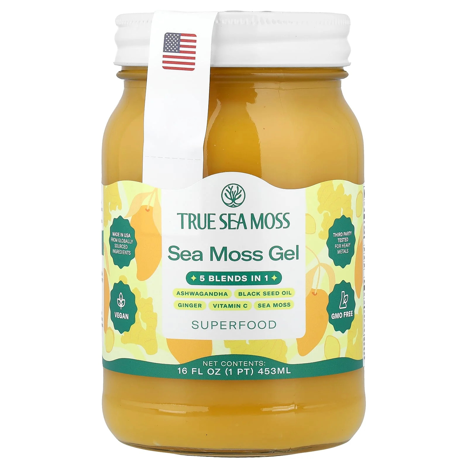 2 X True Sea Moss, Sea Moss Gel Superfood, 5 Blends In 1, 16 fl oz (453 ml)