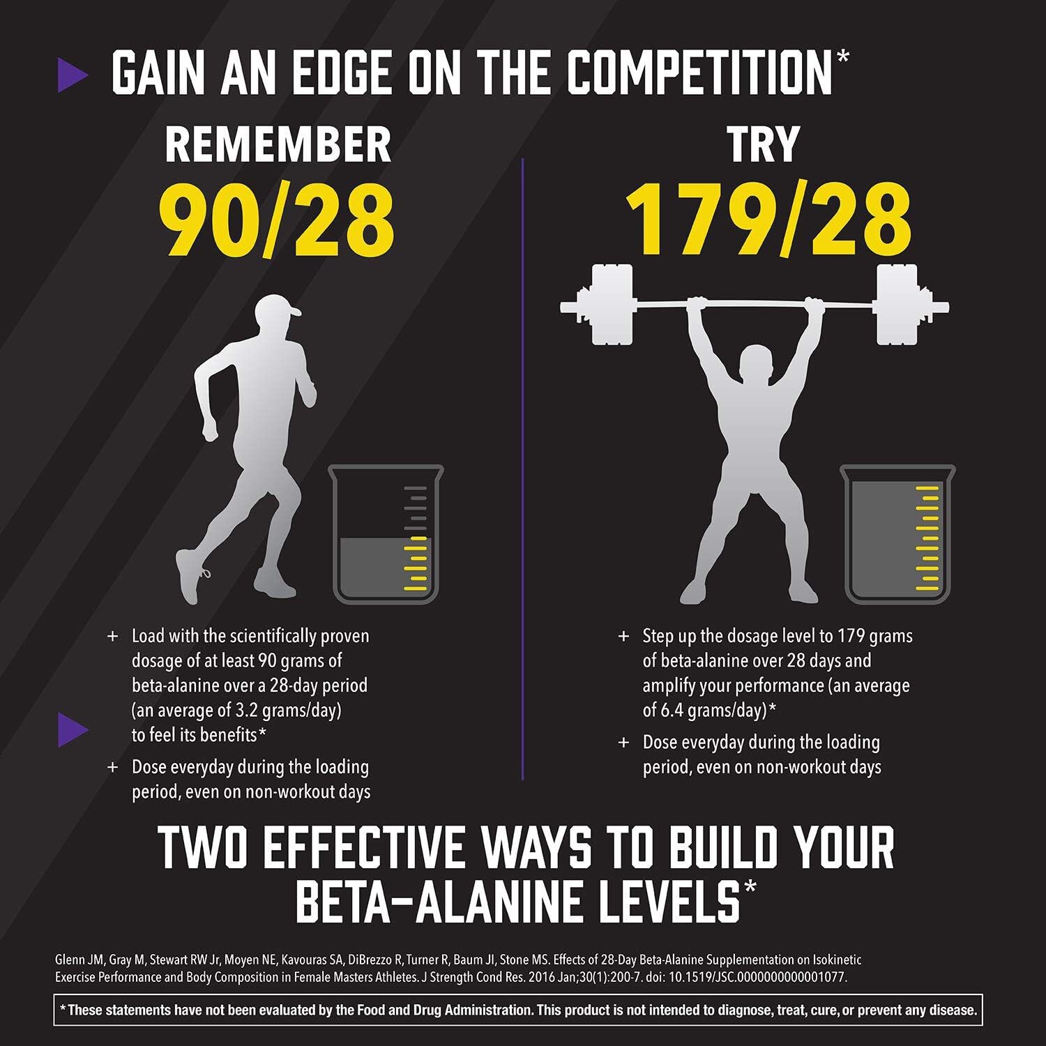 NOW sports, Beta-Alanine Pure Powder 2,000 mg – 500 Grams