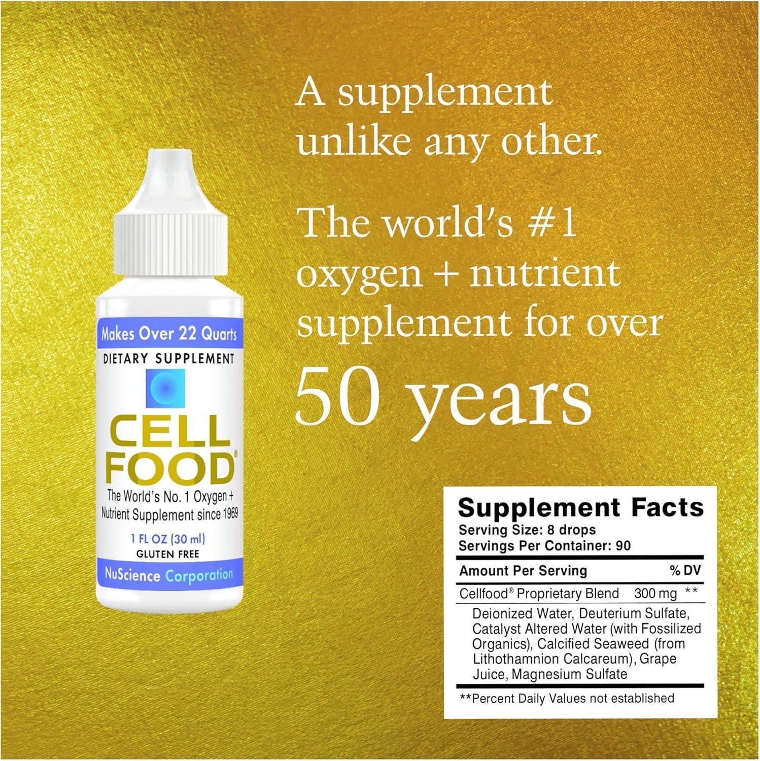 Cellfood Oxygen Boost, 1 fl oz Liquid Oxygen Supplement for Lymphatic Draina…