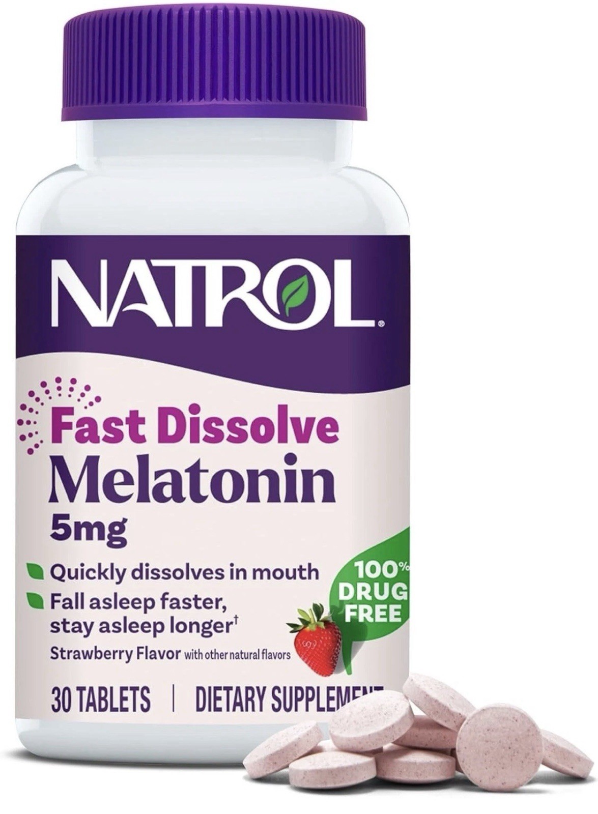 Fast Dissolve Melatonin 5 mg, Melatonin Supplements for Restful Sleep, Sleep …