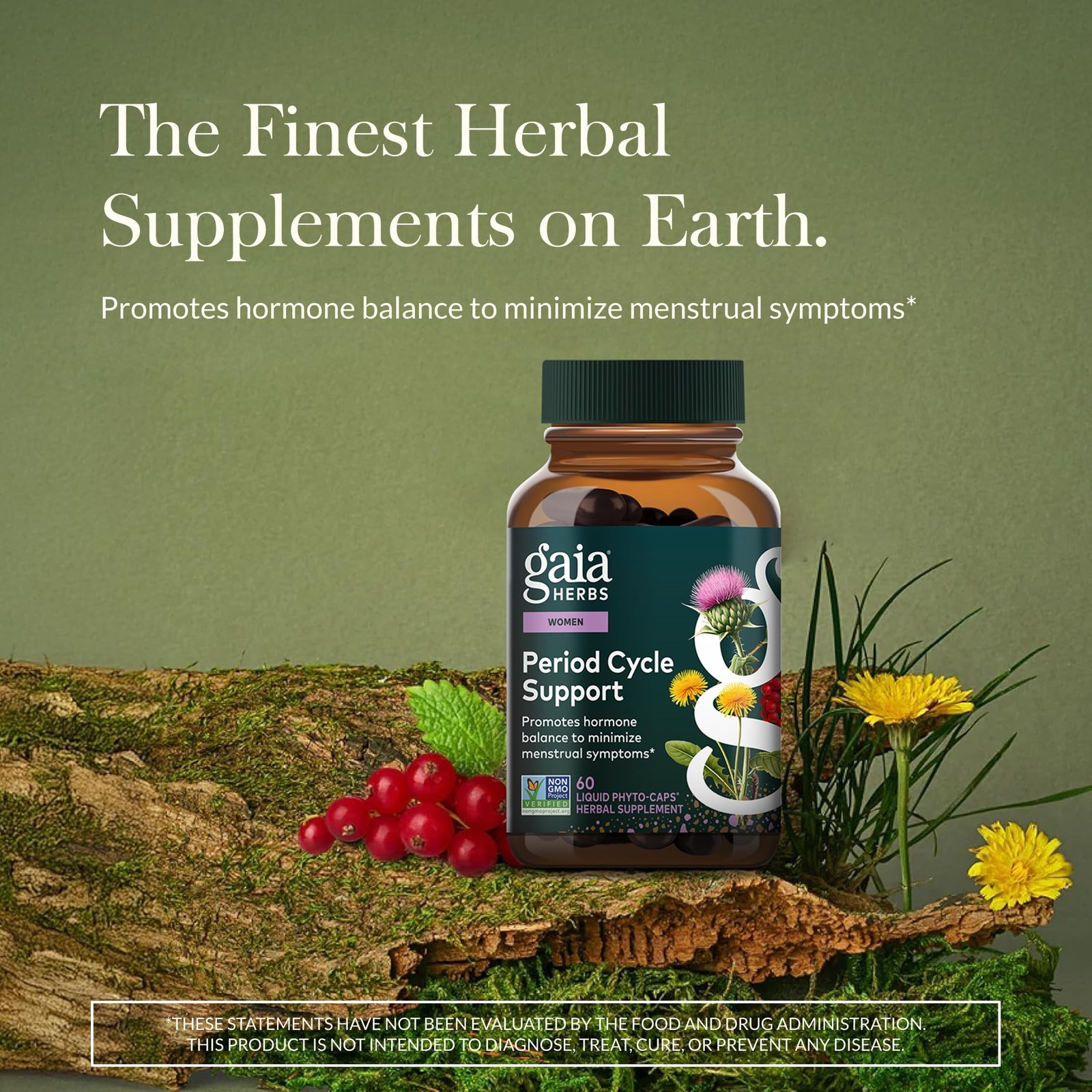 Gaia Herbs Period Cycle Support – Supports Hormone Balance Pms Relief – Herbal