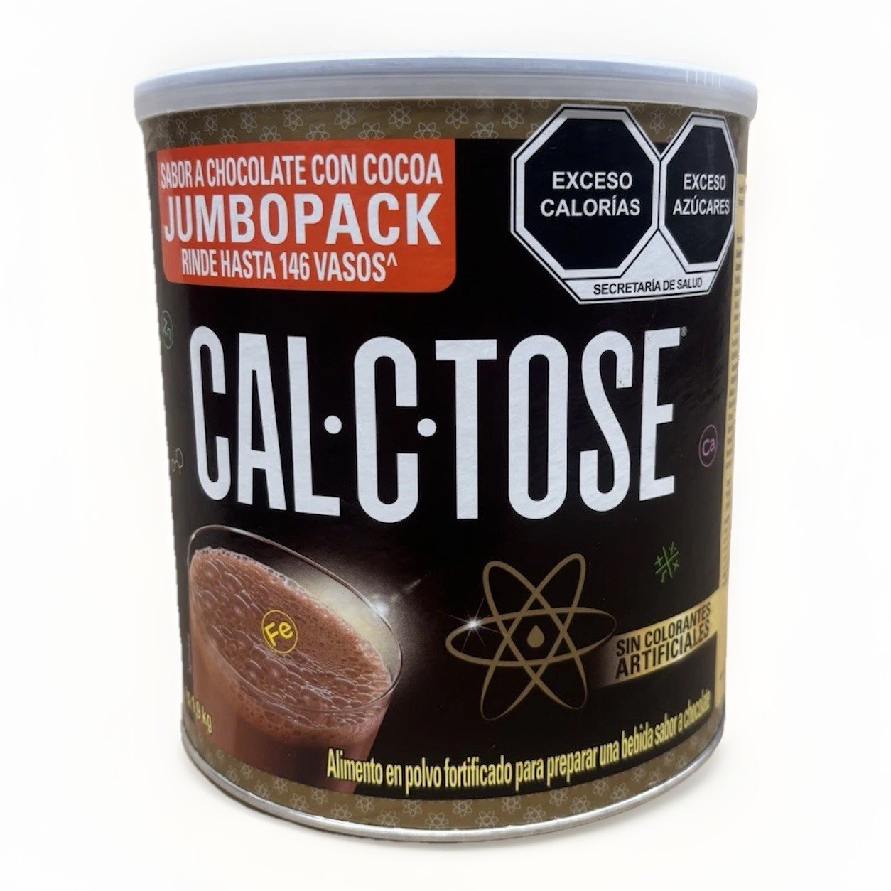 Cal-C-Tose Chocolate Powder Drink Mix 1.9kg Jumbo 146 Servings Mexico