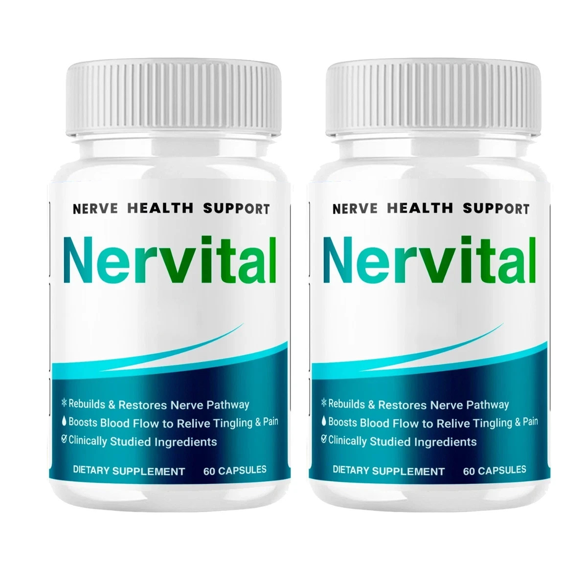 2-Pack Nervital Capsules – Nervital Natural Nerve Health Support