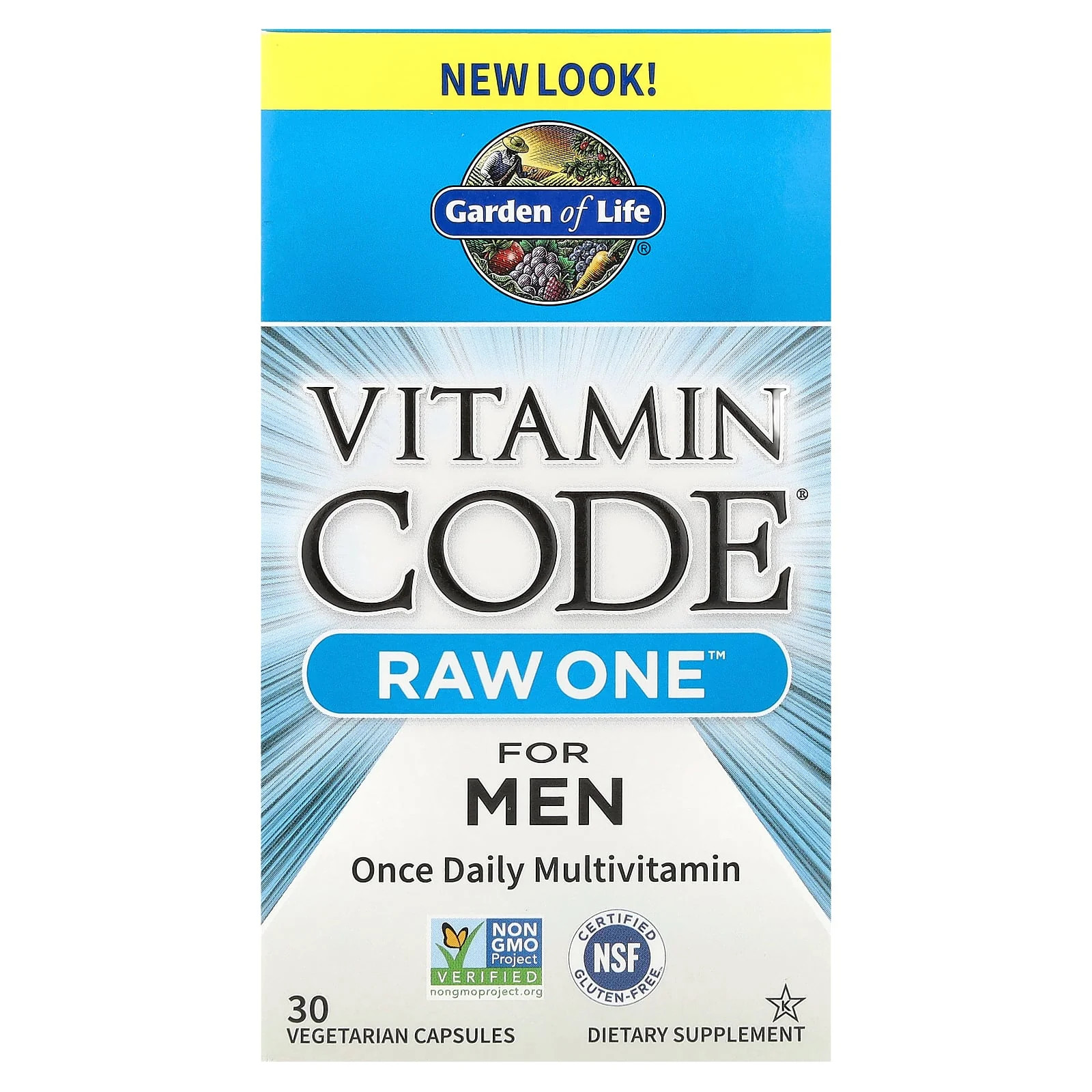 2 X Garden of Life, Vitamin Code�, RAW One�, Once Daily Multivitamin For Men ,
