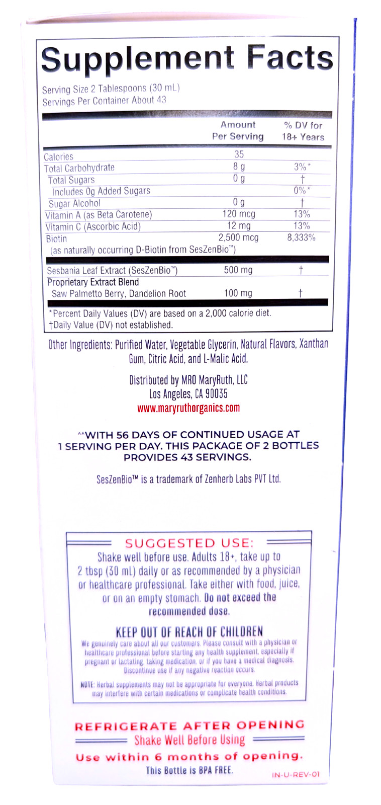 MaryRuth’s Daily Liquid Hair Formula 2 Packs x 22 Fl Oz EXP 06/2027