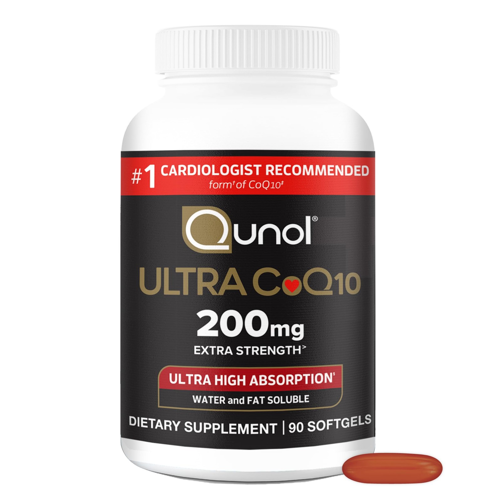 New Qunol CoQ10 200mg Softgels, Ultra CoQ10 – Ultra High Absorption Coenzyme Q10