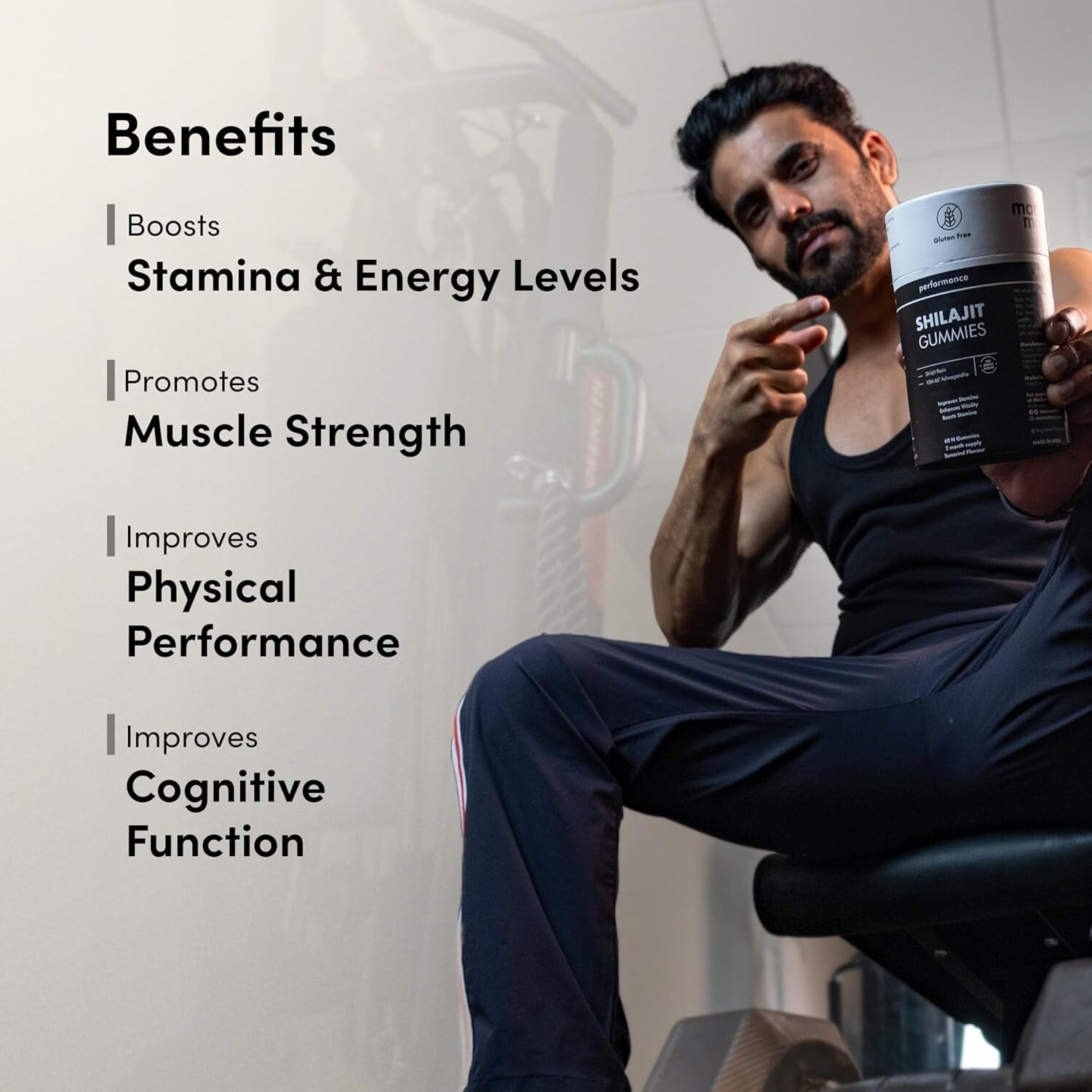 Man Matters Pure Himalayan Shilajit/Shilajeet Gummies with 75% Fulvic Acid & KSM