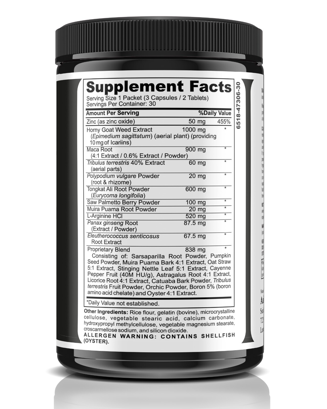 MALE ENHANCEMENT TESTOSTERONE PILLS PERFORMANCE ENHANCER 30 Packets-12/2025