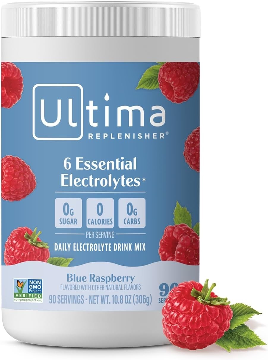 Daily Sugar-Free Blue Raspberry Electrolyte Powder – & Keto, 90 Servings