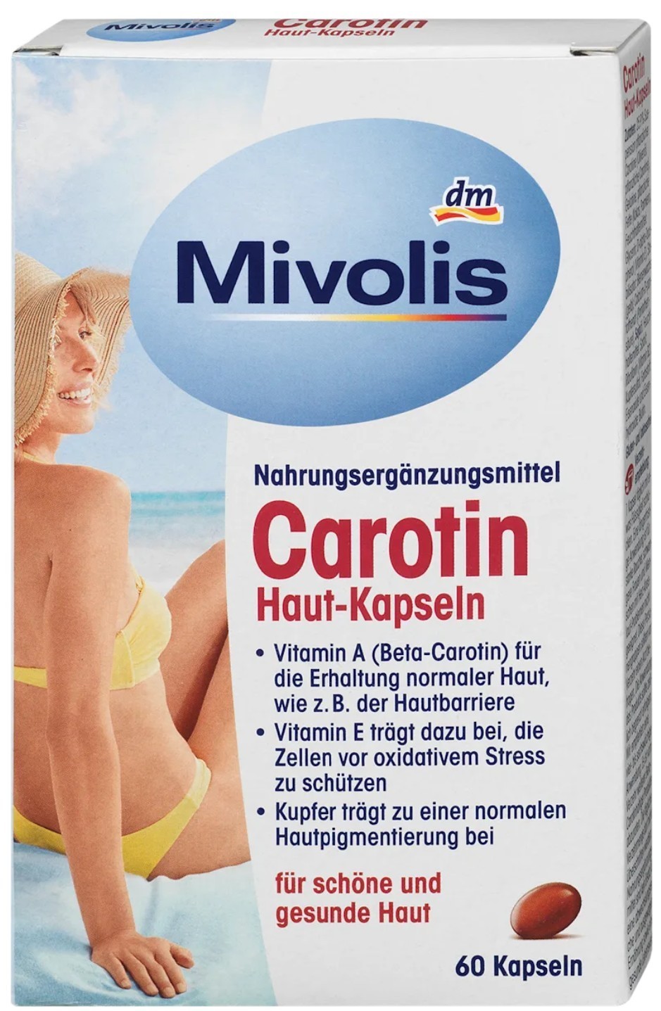 5x Mivolis Carotene Skin 60 Capsules Vitamin A 16.2 g; Ships from Germany!