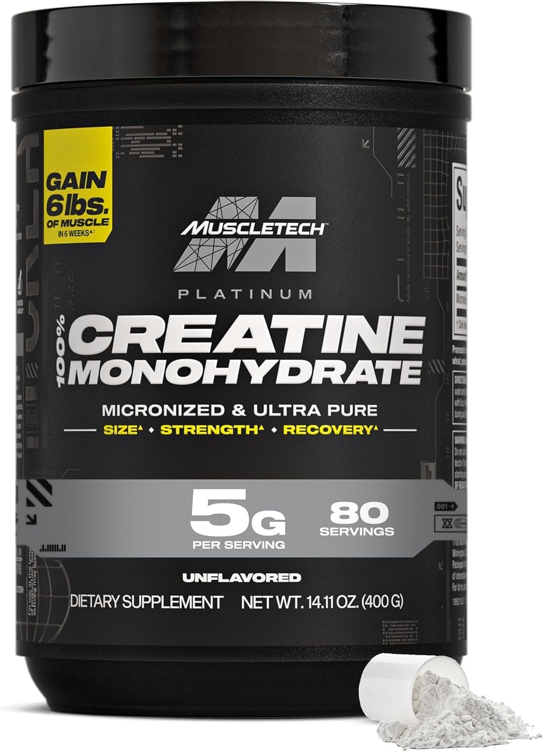 Ultra-Pure Creatine Powder for Men & Women – 80 Servings for Optimal Strength
