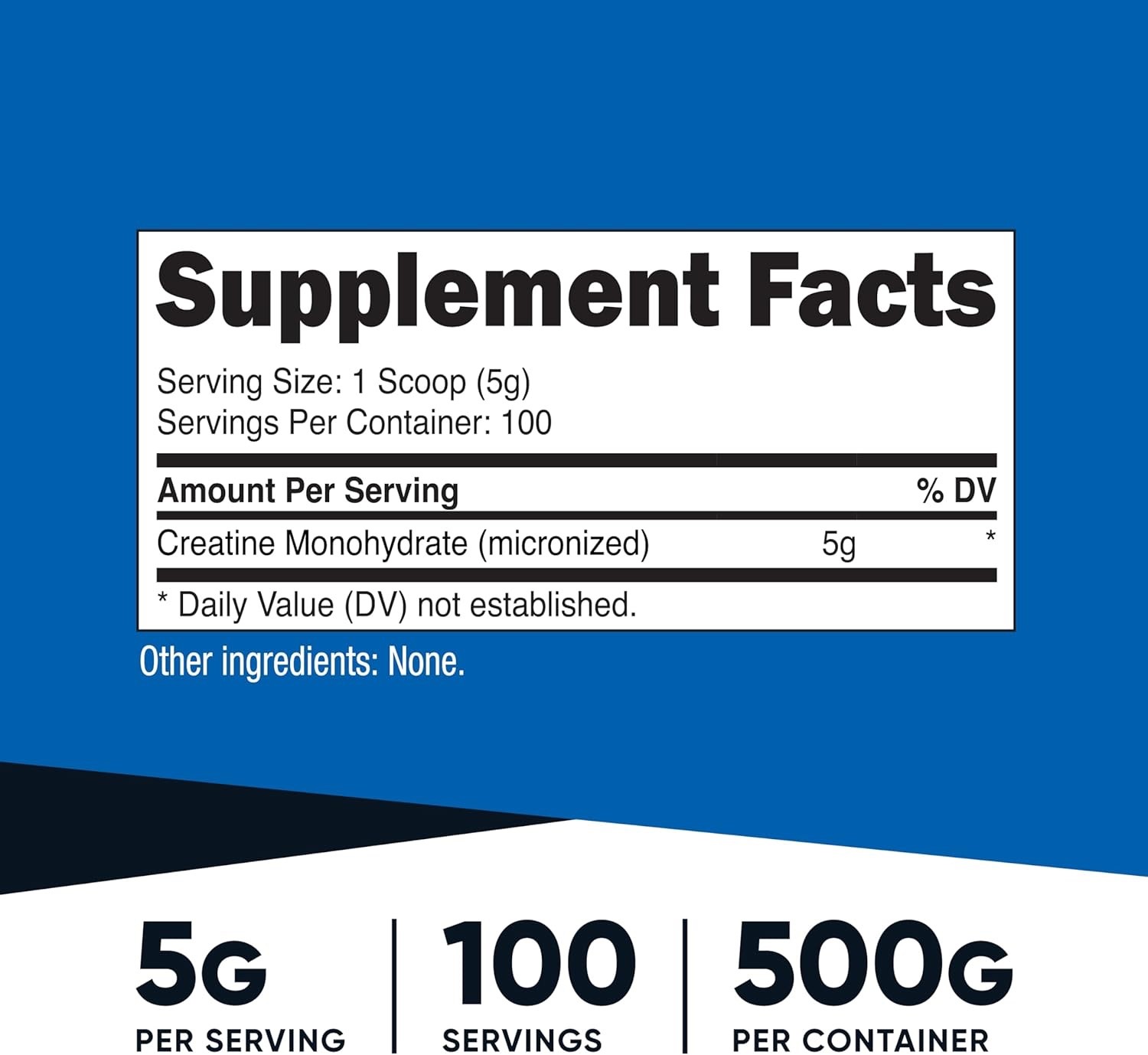 Nutricost Creatine Monohydrate Micronized Powder 500G, 100 Servings (5 grams)
