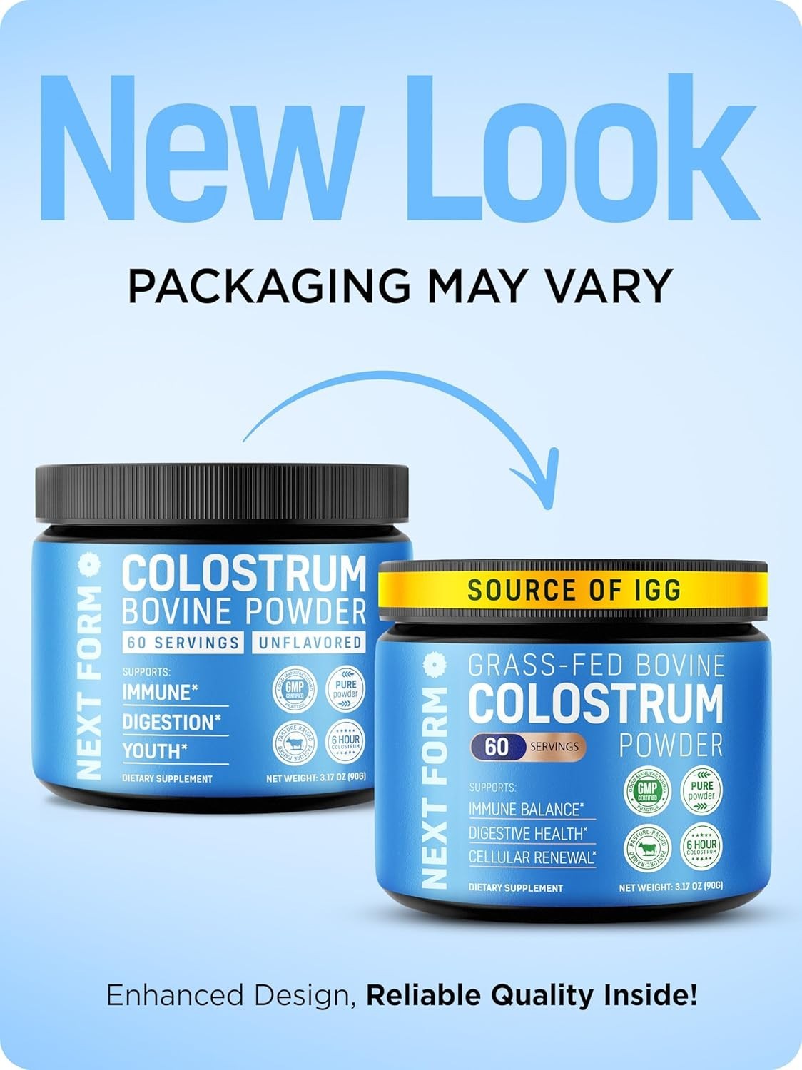 Bovine Colostrum Powder for Humans – Grass Fed Colostrum Immune Health 3.17 oz
