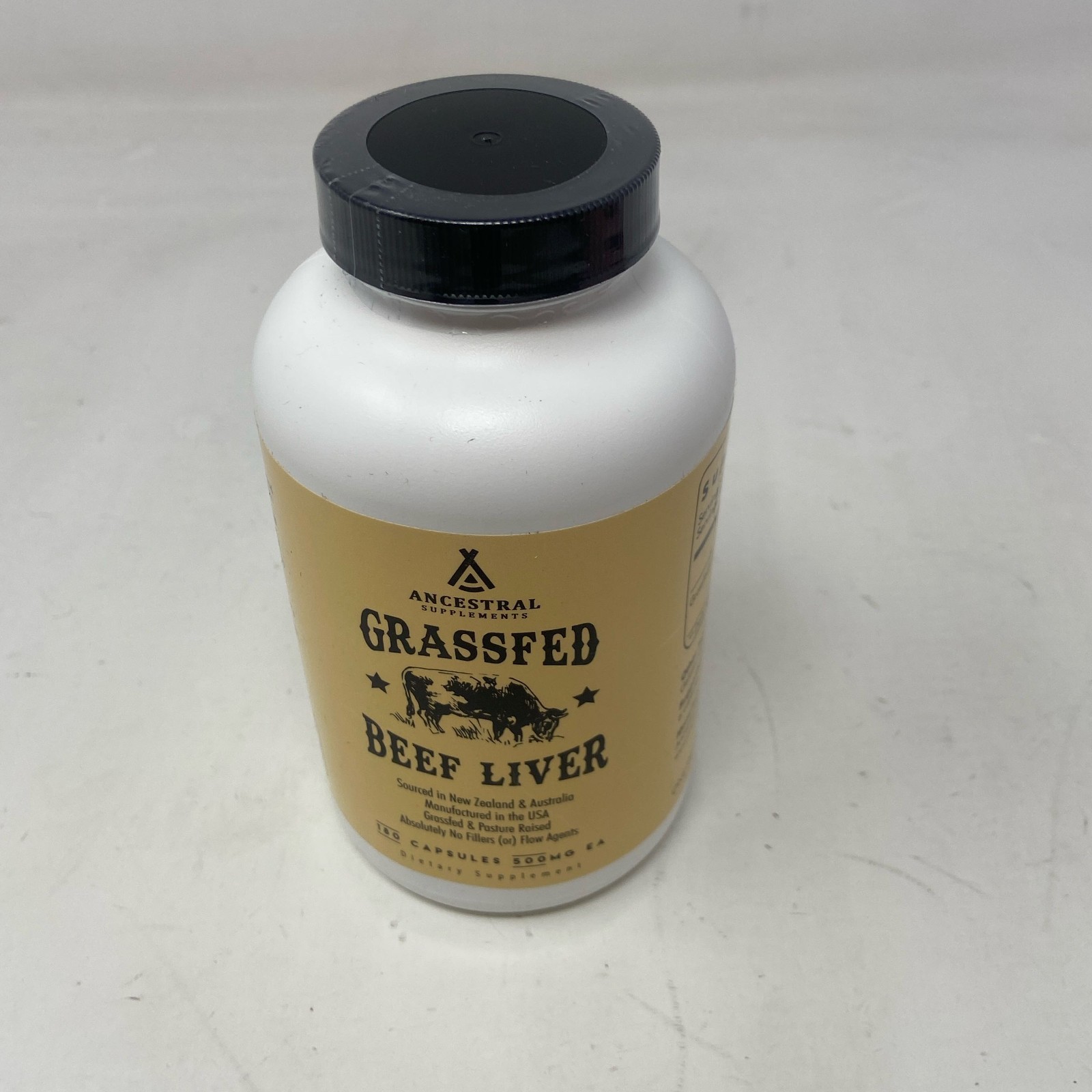 Ancestral Supplements Grass Fed Beef Liver 3000mg 180Caps New Zeland NonGMO