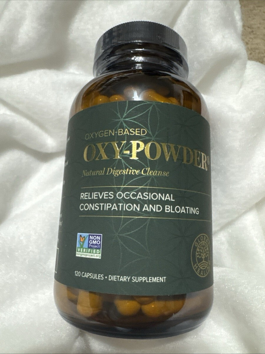 Global Healing Oxy-Powder Colon Cleanse Natural Detox 120 Caps Health Exp 8/27