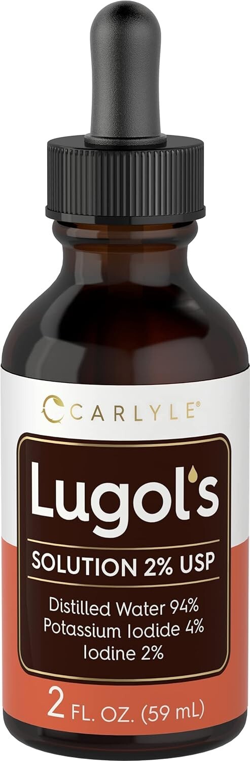 Lugol’s Iodine 2% Potassium Iodide and Iodine Solution High Potency 2 fl. oz