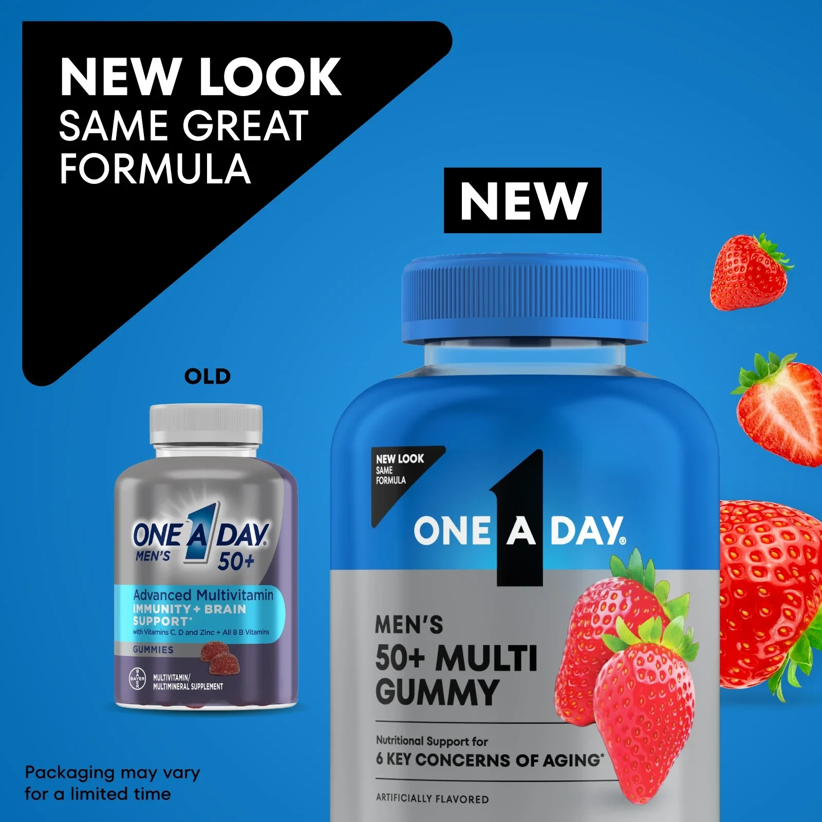 One A Day Men’s 50+ Gummies with Brain Support and Immunity Support 130 Count