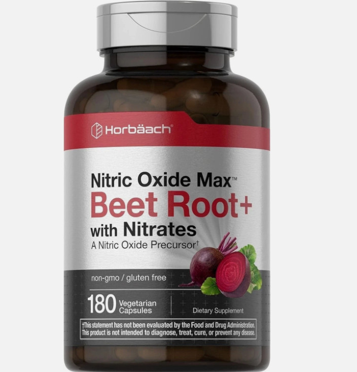 2 BOTTLES-Nitric Oxide Beet Root Capsules |With Nitrates |180 Count| by Horbaach