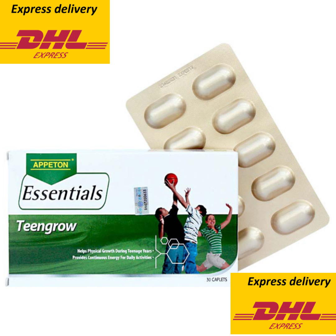 12 Box Appeton Essential Teengrow Increase Height & Growth Teenager -DHL Express