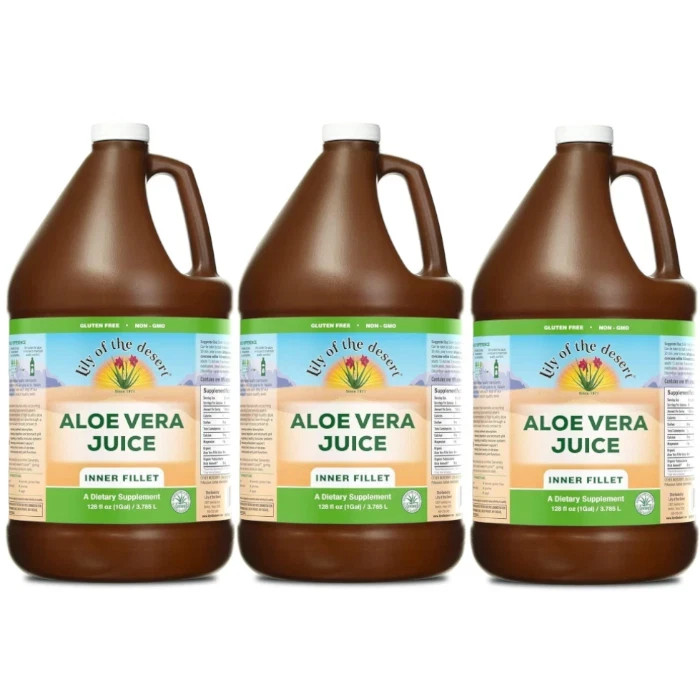 Lily of the Desert Aloe Vera Juice – Inner Fillet 128 fl. oz Each (Pack of 3)