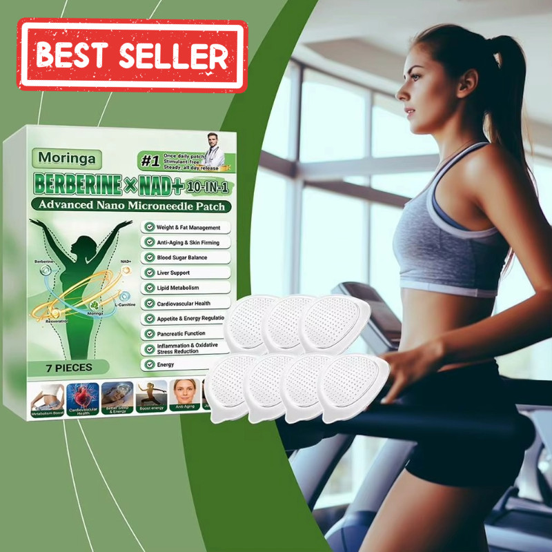 Moringa Berberine 10 in 1 Advanced Nano Microneedle Patch for Weight Loss.1x7pcs