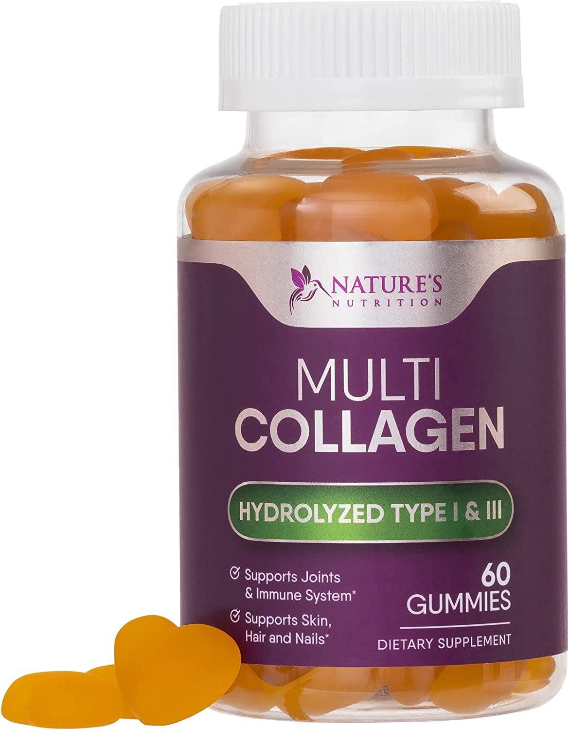 Collagen Gummies for Hair, Skin, and Nail Health, Delicious Gummy Supplement