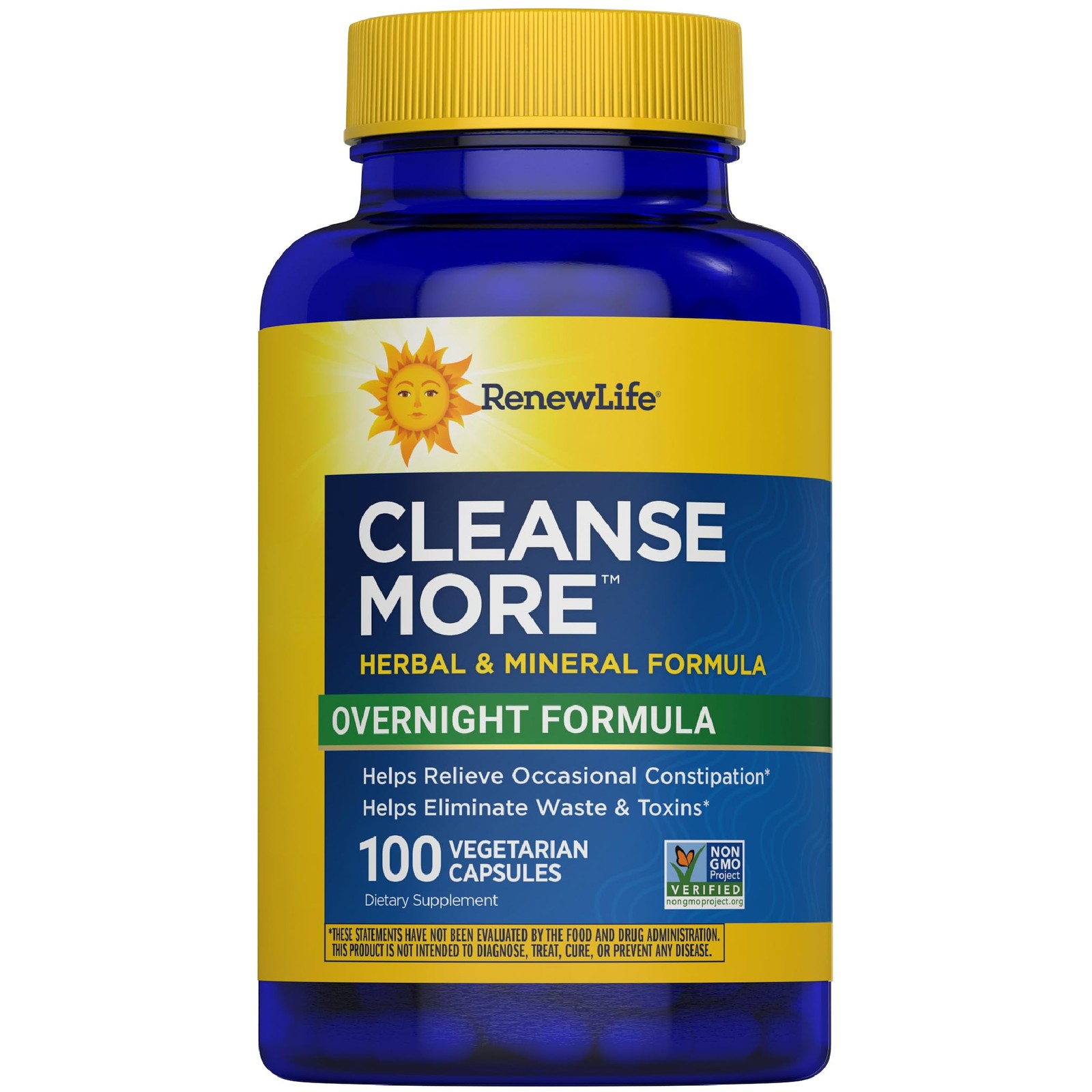 Renew Life Detox Cleanse More, 100 Count (Pack of 1), No Artificial Color