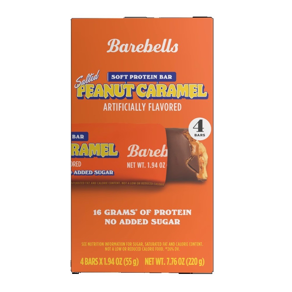 Salted Peanut Caramel High Protein Bars 55g Pack of 4 Snack