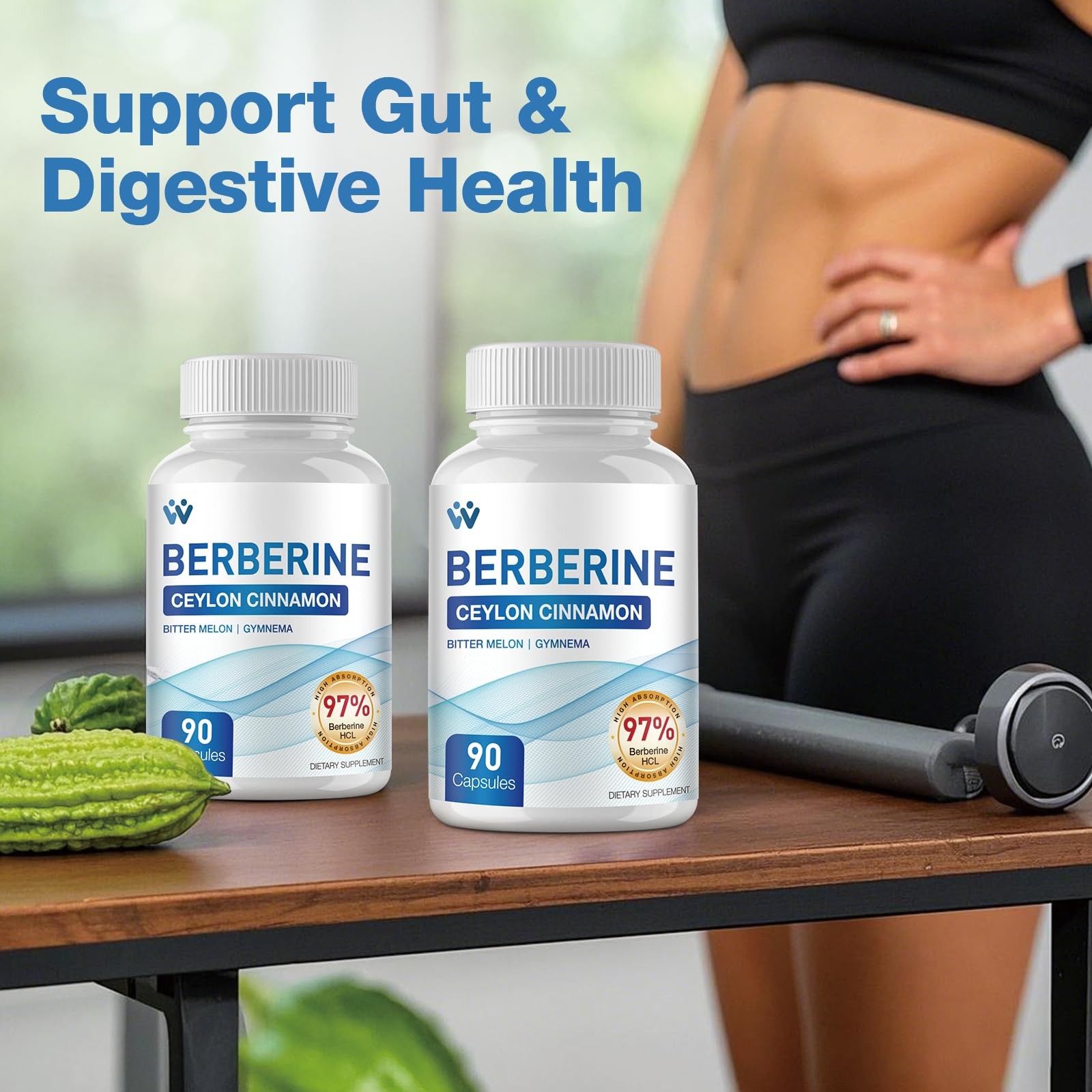 WACHRAY Berberine Supplement 1500mg – with 90 Count (Pack of 2)