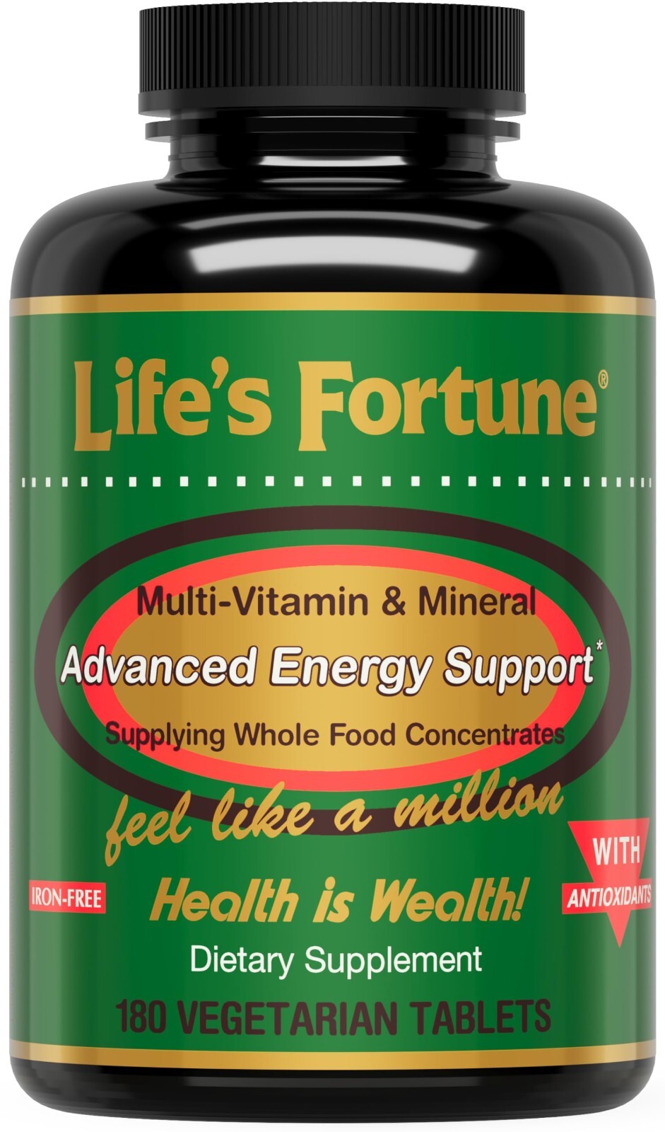 Life’s Fortune Multi Vitamin Mineral Natural Energy 180