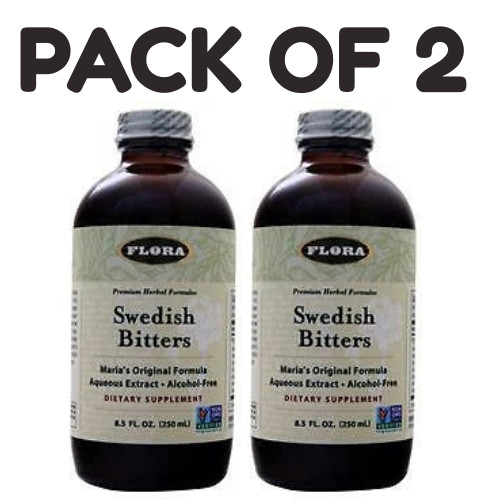 Flora Swedish Bitters (Alcohol-Free) – 8.5 fl oz – Pack of 2
