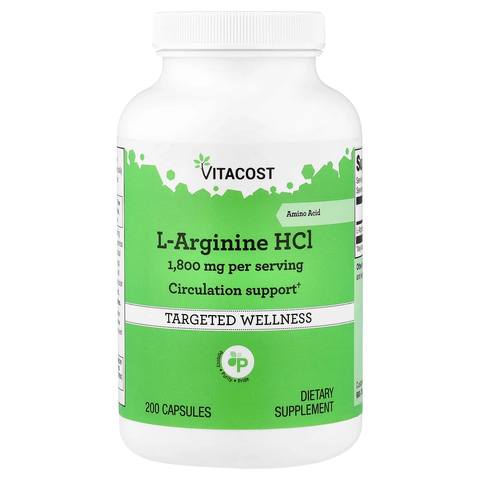2 X Vitacost, L-Arginine HCl, 200 Capsules (900 mg per Capsule)