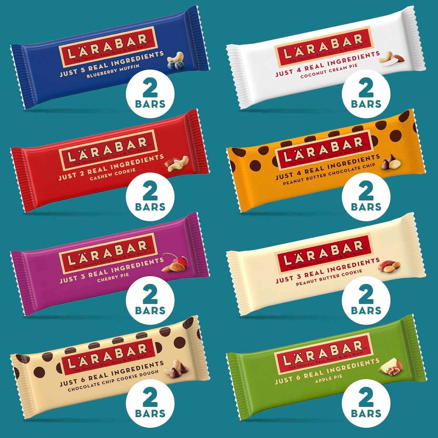 Larabar Fruit and Nut Bars Variety Pack, Gluten Free and , 26.4 oz, 16 Ct