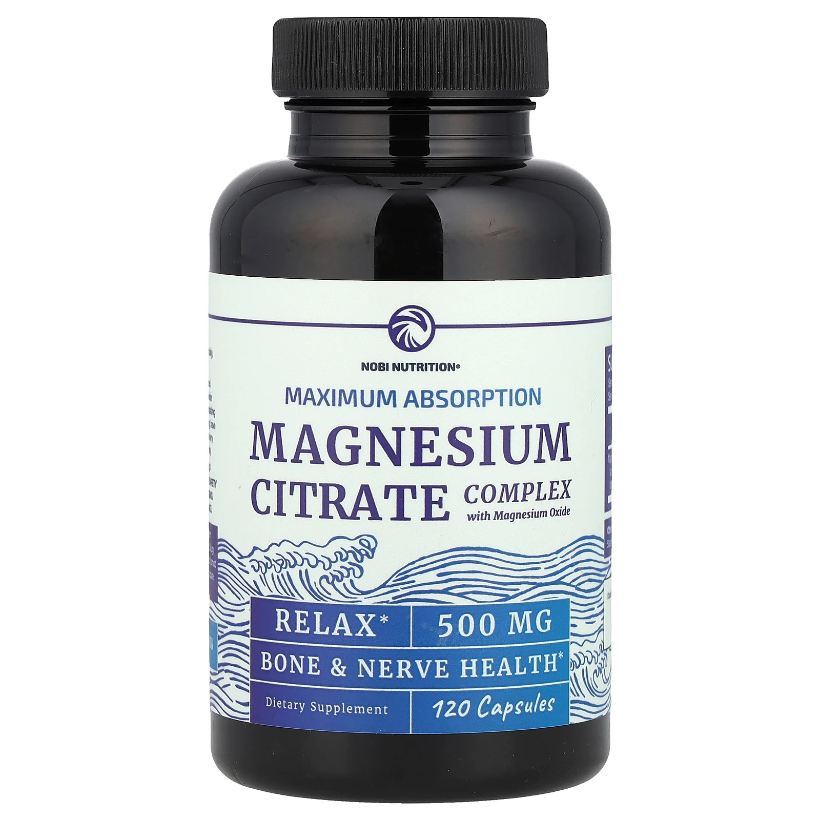 2 X Nobi Nutrition, Magnesium Citrate Complex with Magnesium Oxide, Maximum Abs