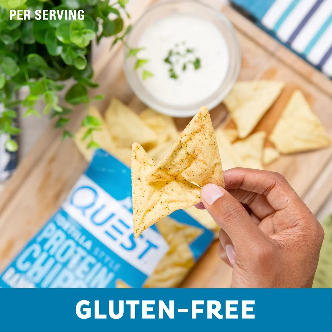 Quest Ranch Protein Chips Tortilla Style High Protein Snacks 8 ct 1.1 oz